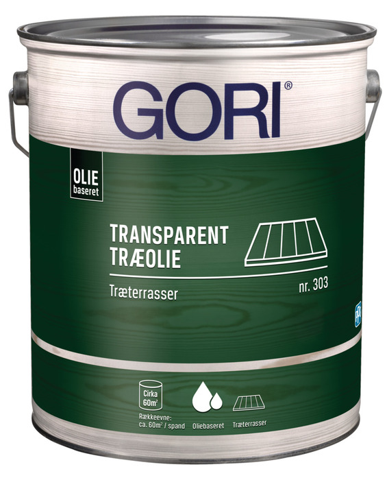 GORI 303 transparent nyatoh træolie til terrasser 5 liter